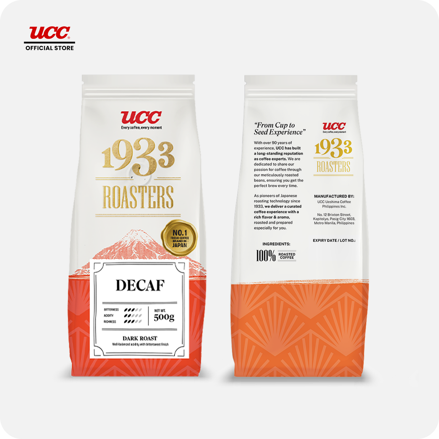 UCC 1933 Roasters Decaf 500g