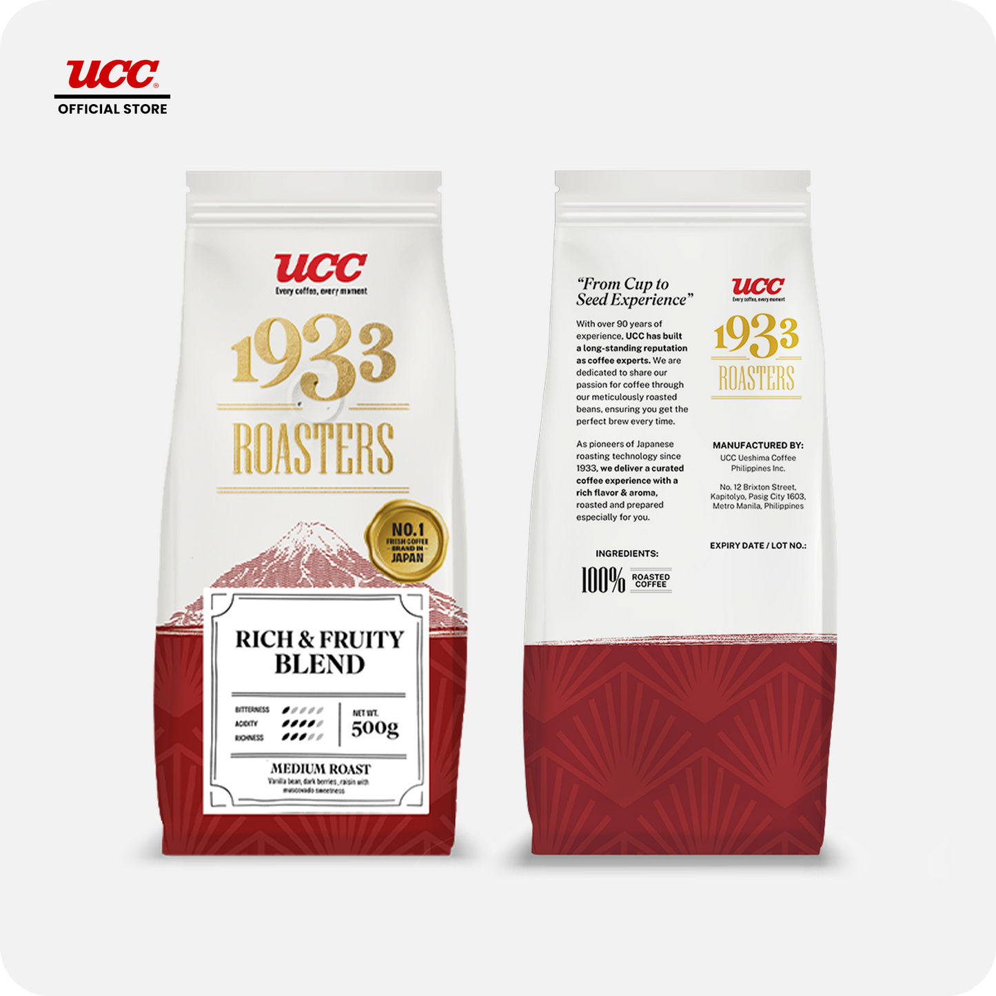 UCC 1933 Roasters Rich and Fruity Blend 500g