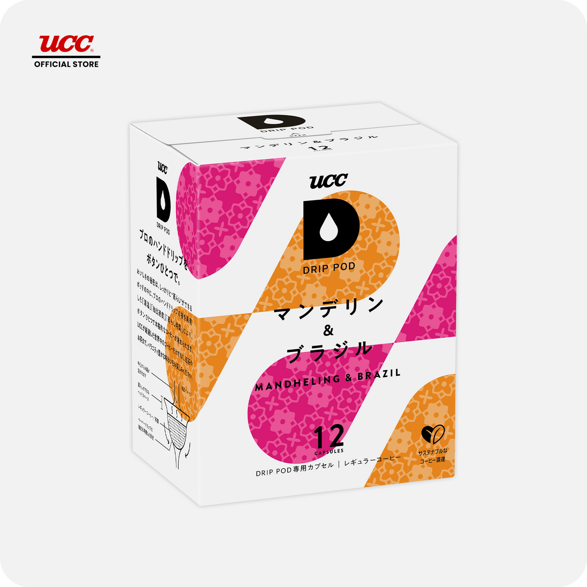 UCC Drip Pod Mandheling & Brazil 12P