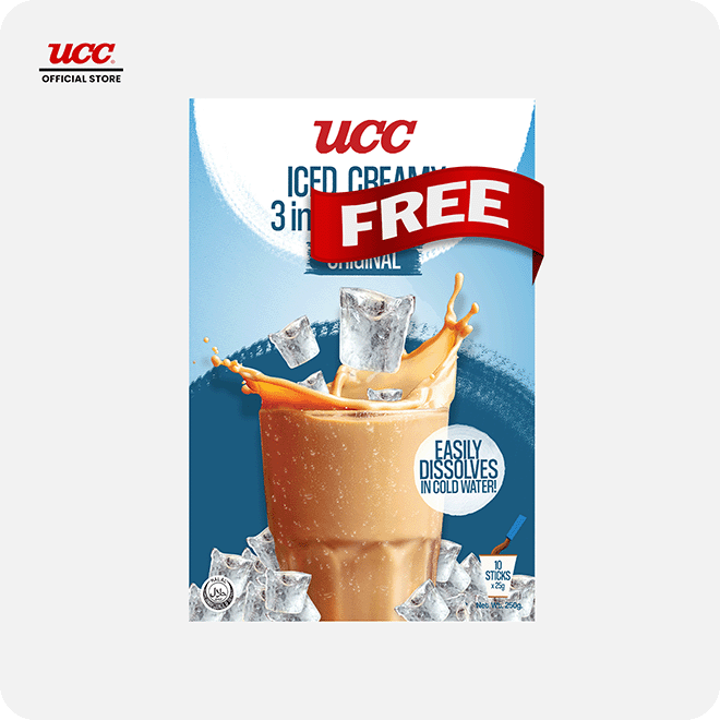 UCC Iced Creamy 3-in-1 Coffee Mix 25g x 10 (Bundle of 5) Plus 1 FREE