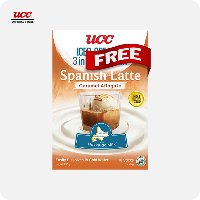 UCC Iced Creamy 3-in-1 Coffee Mix Spanish Latte Caramel Affogato Buy 5 Get 1 Free (Bundle of 6)