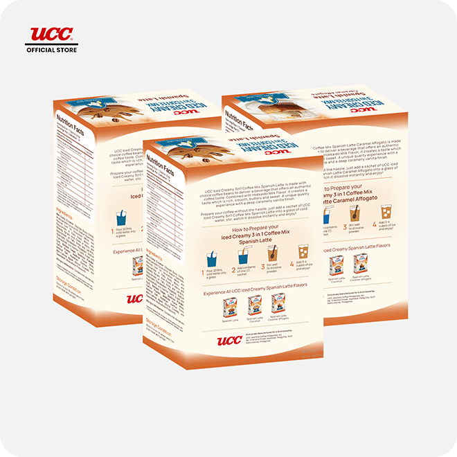 UCC Iced Creamy 3-in-1 Coffee Mix Spanish Latte Complete Collection