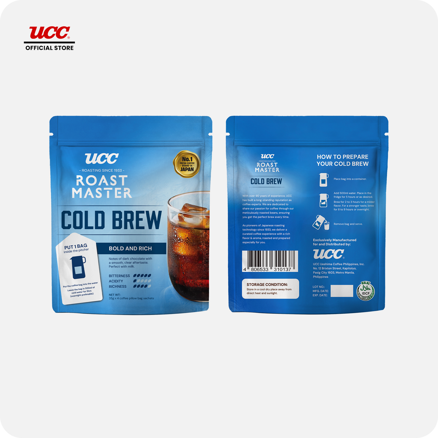 UCC Roast Master Cold Brew Bold and Rich 35g