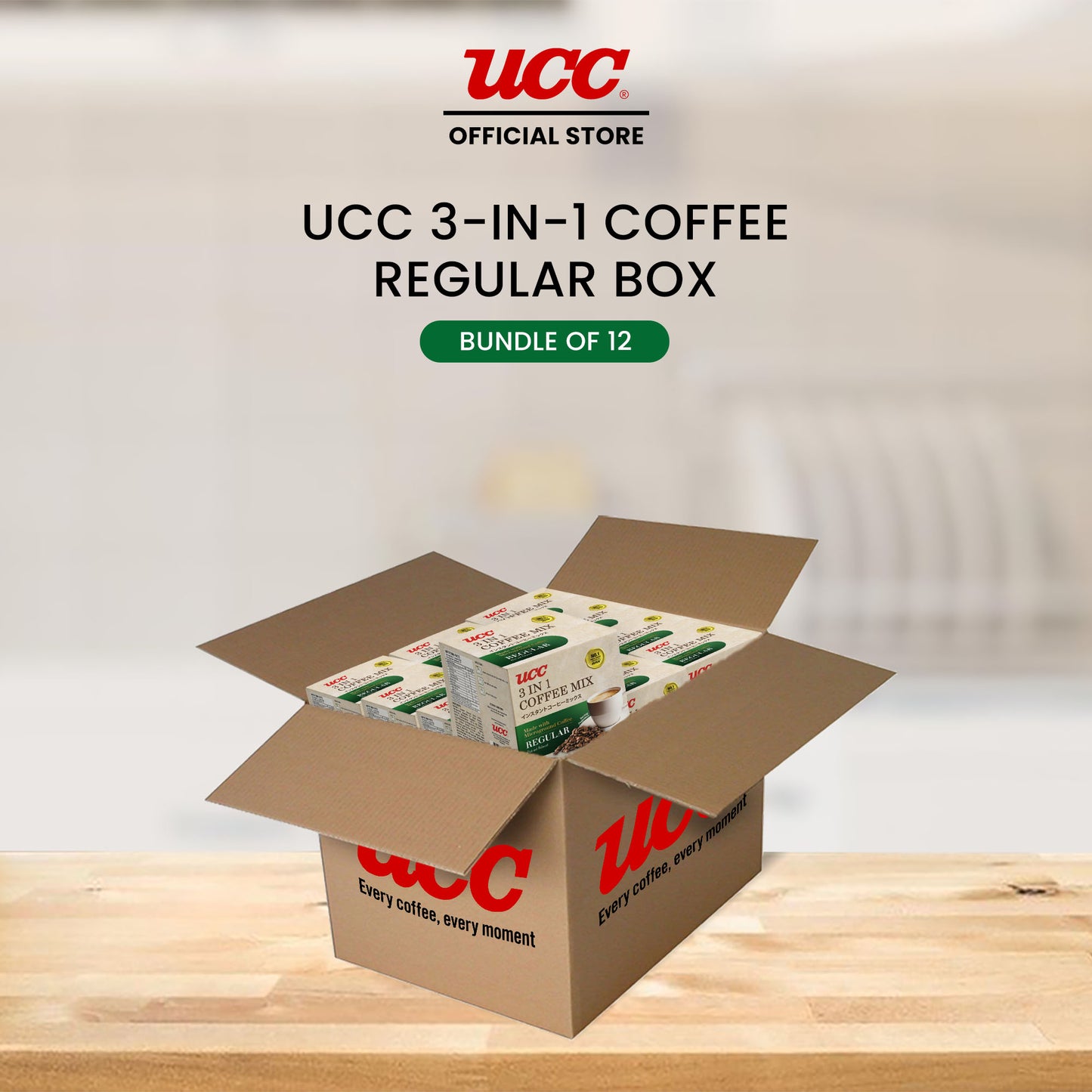 UCC 3-in-1 Coffee Regular Box 20g x 10 x 12 (Bundle of 12)