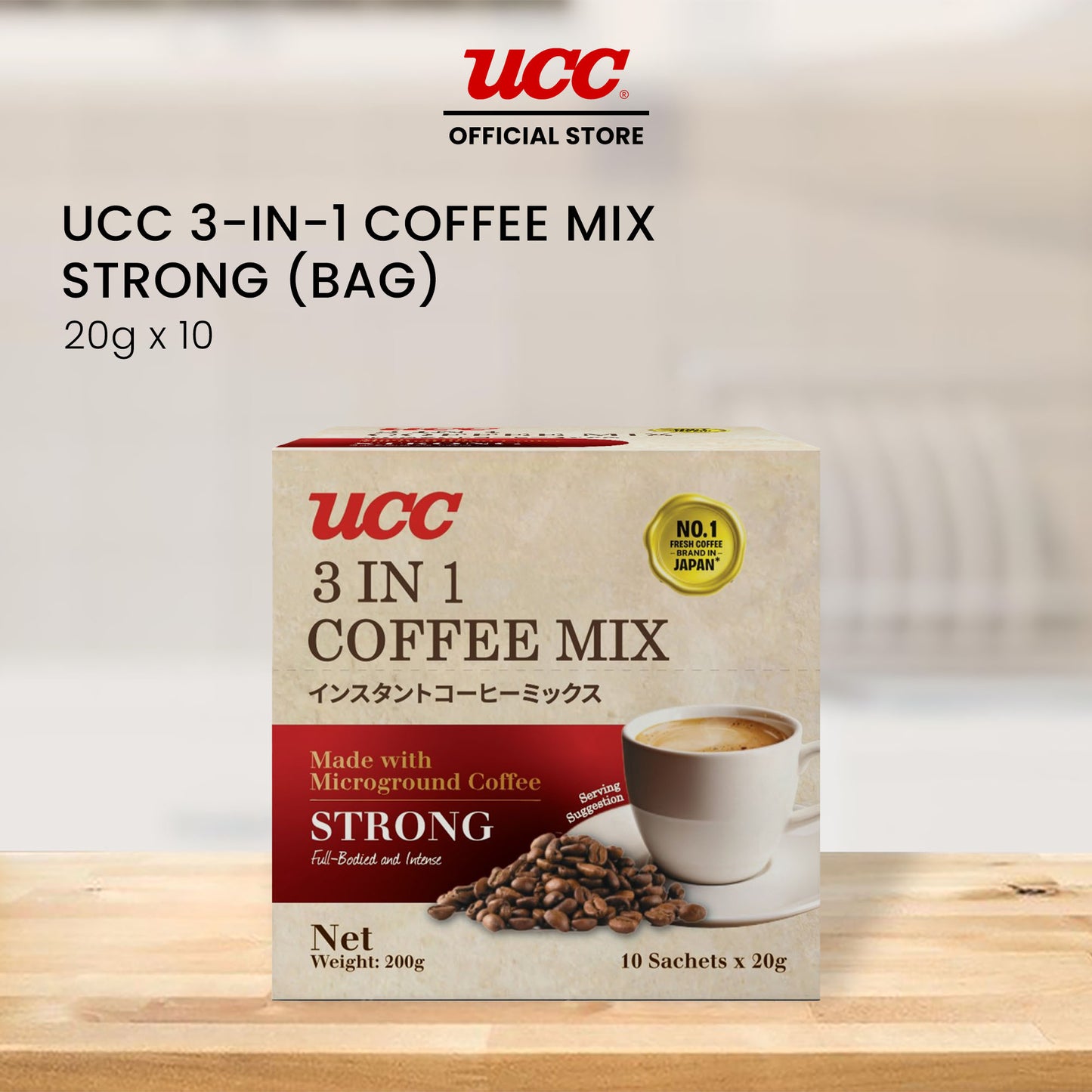 UCC 3-in-1 Coffee Strong Box (20g x 10)