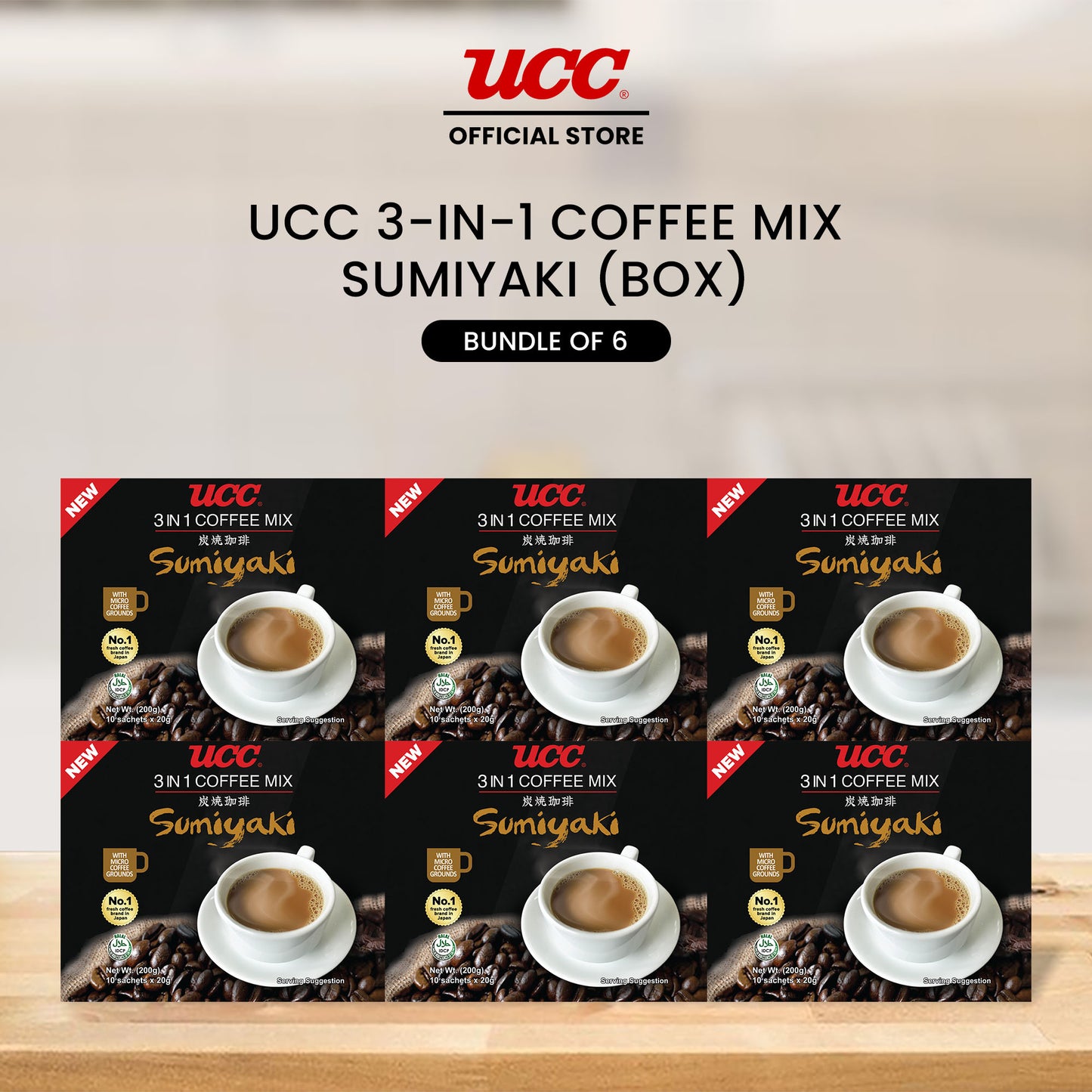 UCC 3-in-1 Sumiyaki Box Bundle of 5 Plus 1 Free