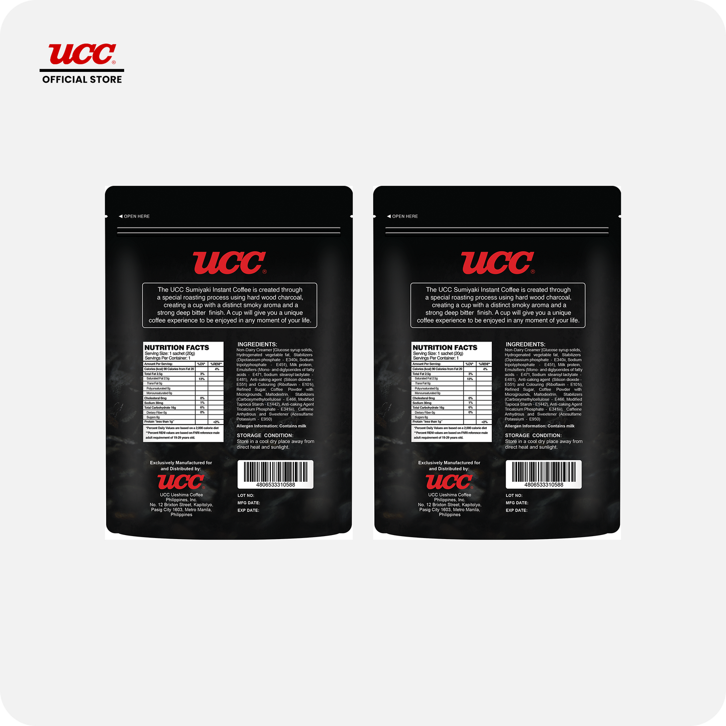 UCC 3-in-1 Sumiyaki Bag (Bundle of 2)
