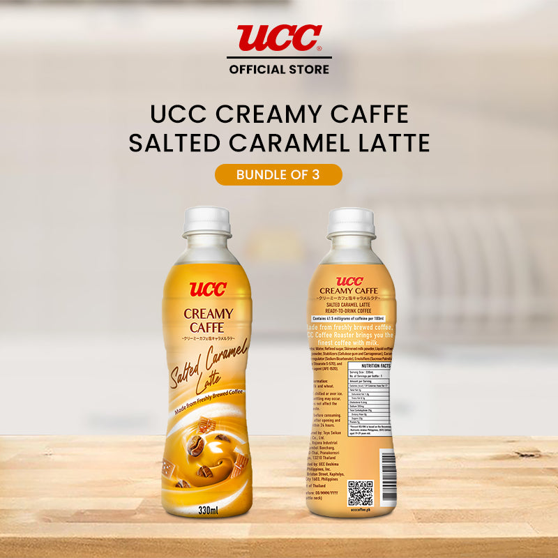 UCC Creamy Caffe Latte Salted Caramel 330ml (Bundle of 3)