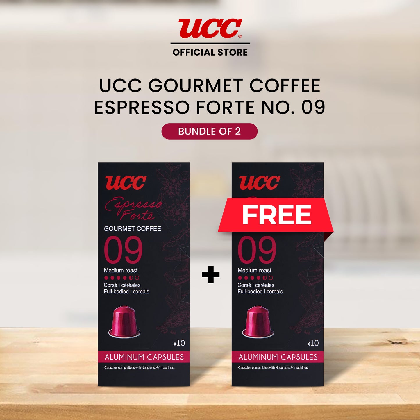UCC Gourmet Coffee Capsule Espresso Forte No. 09 Buy 1 Get 1 Free
