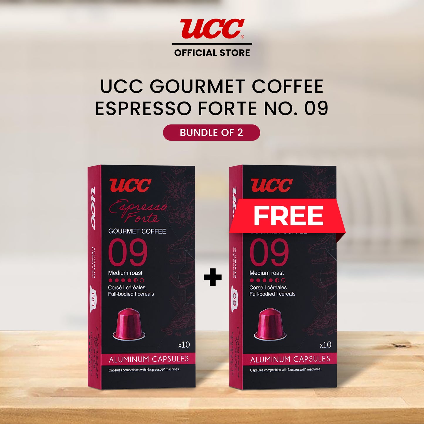 UCC Gourmet Coffee Capsule Espresso Forte No. 09 Buy 1 Get 1 Free