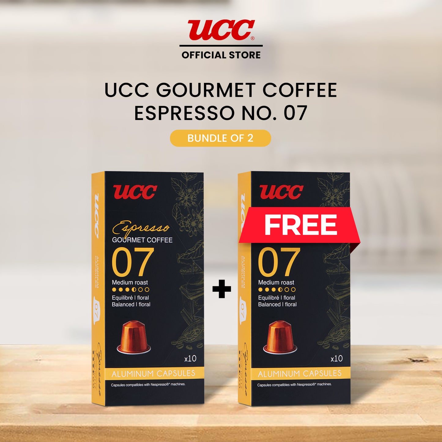 UCC Gourmet Coffee Capsule Espresso No. 07 Buy 1 Get 1 Free