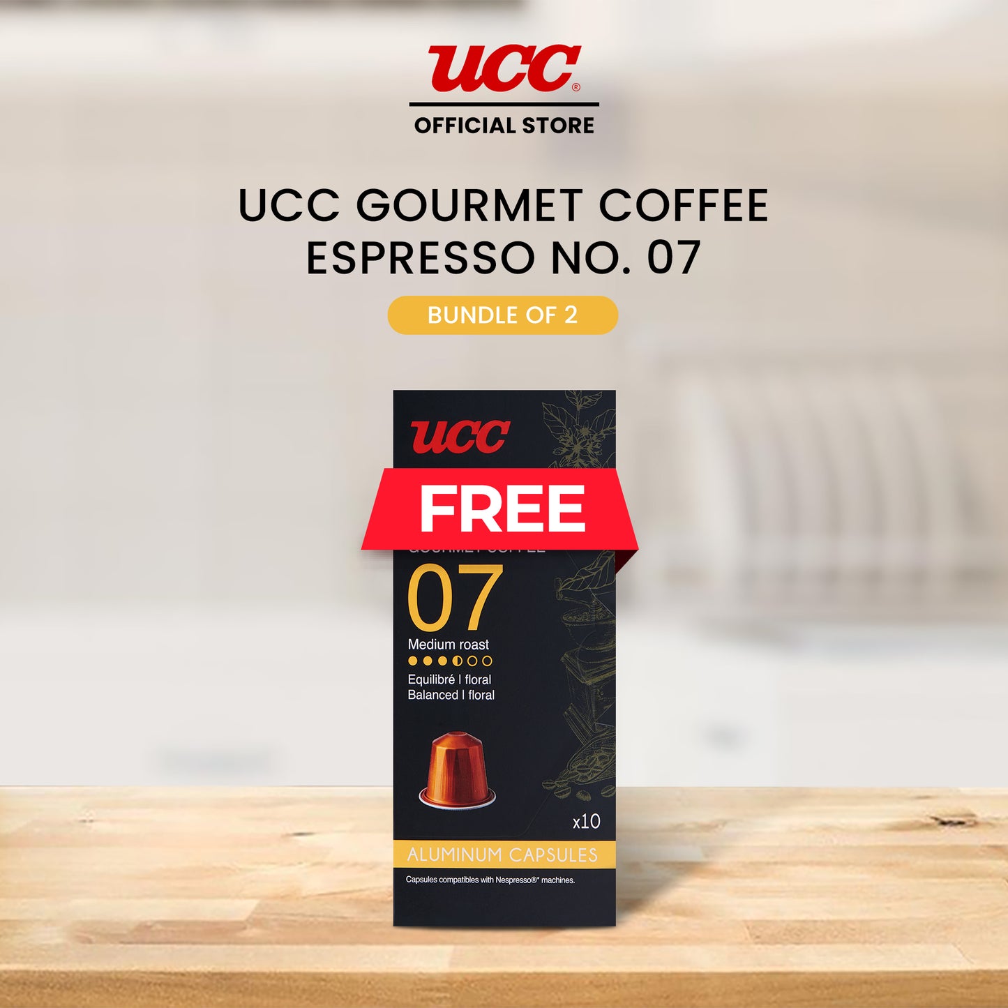 UCC Gourmet Coffee Capsule Espresso No. 07 Buy 1 Get 1 Free