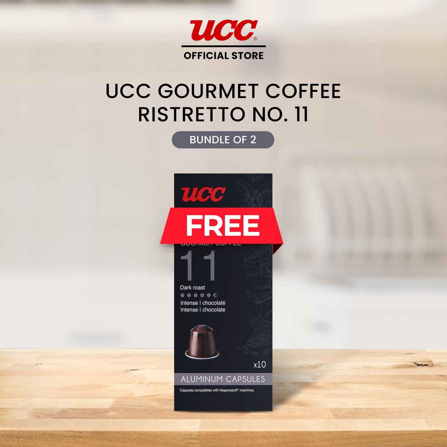 UCC Gourmet Coffee Capsule Ristretto No. 11 Buy 1 Get 1 Free