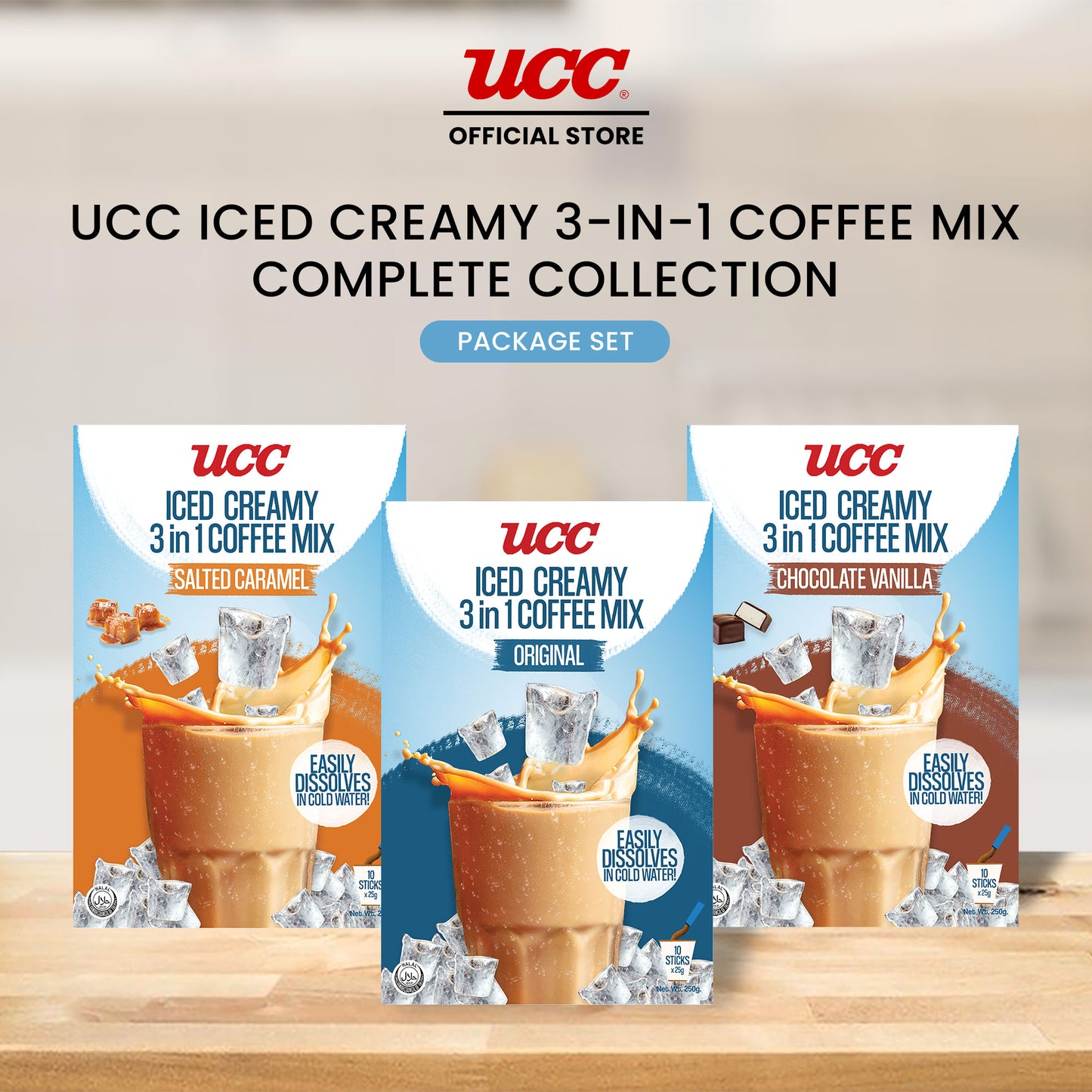 UCC Iced Creamy 3-in-1 Coffee Mix Complete Collection