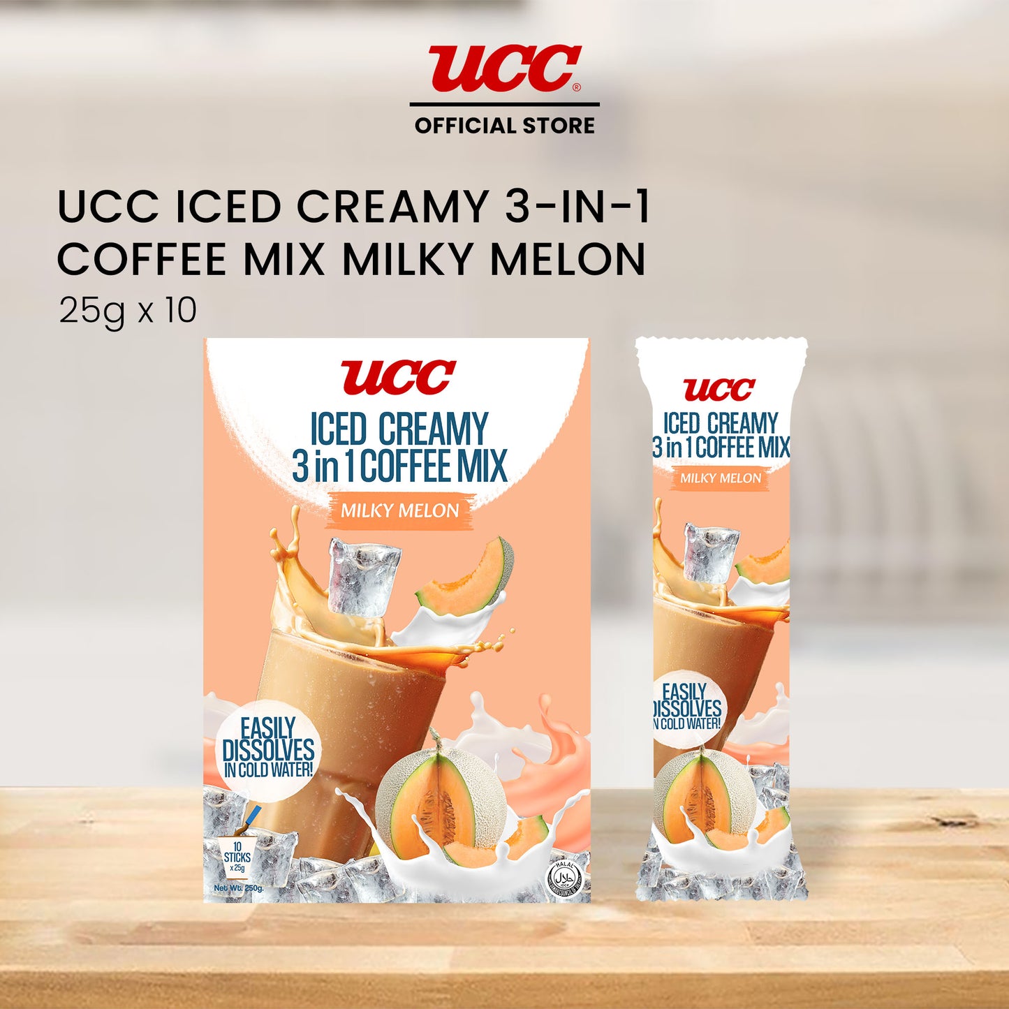 UCC Iced Creamy Fruity Milky Melon 3-in-1 Coffee Mix