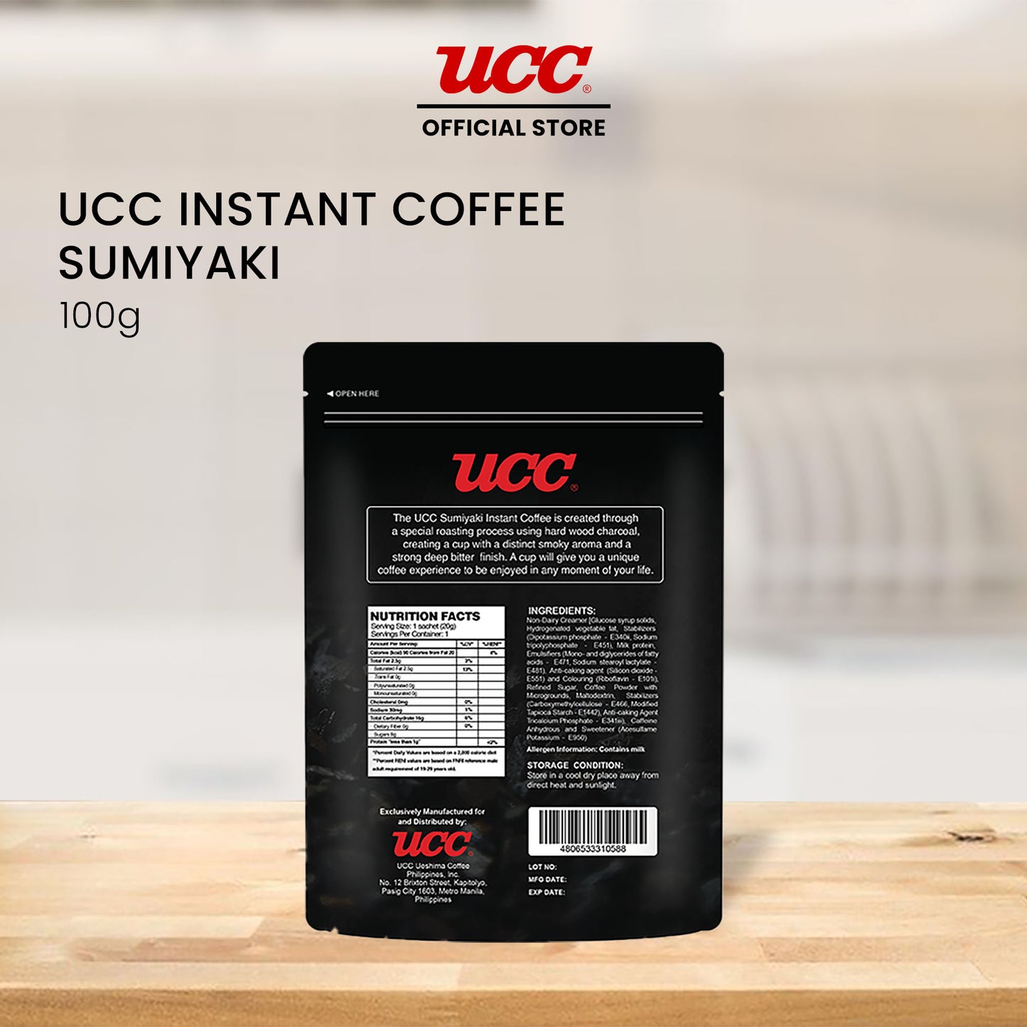 UCC Sumiyaki Instant Coffee 100g