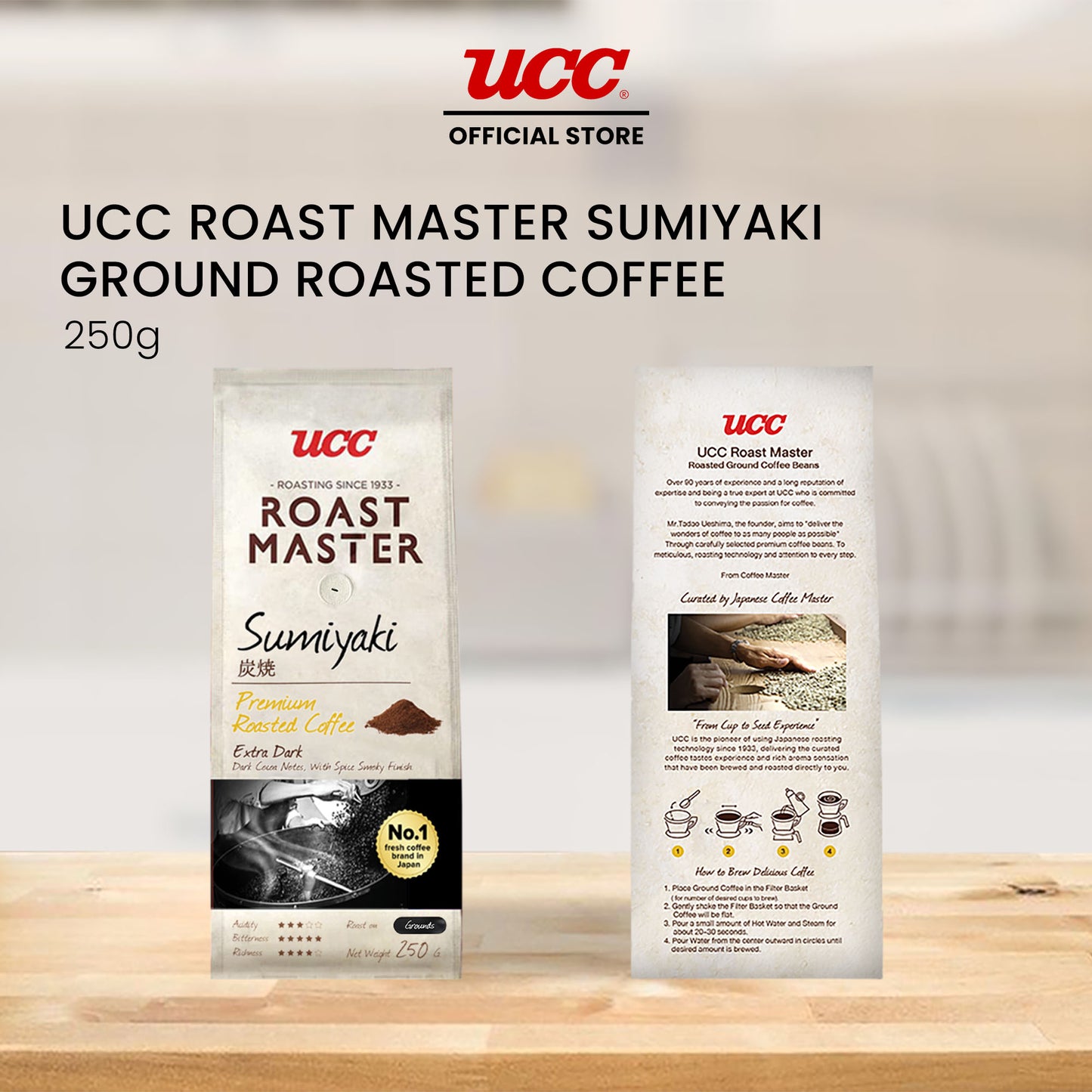 UCC Roast Master Sumiyaki Ground Coffee 250g