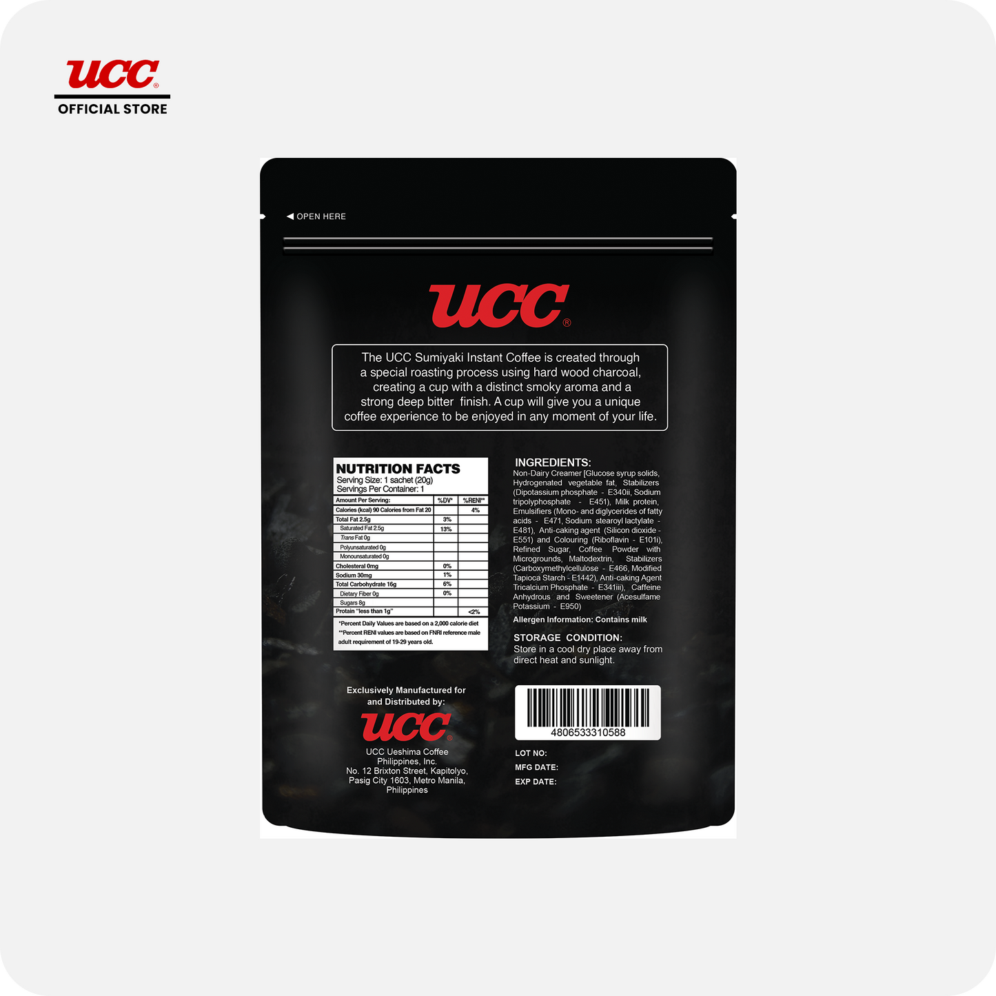 UCC Sumiyaki Instant Coffee 100g