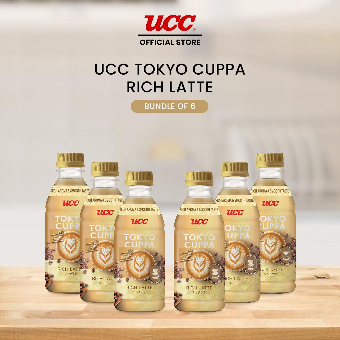 UCC Tokyo Cuppa Rich Latte Buy 5 Get 1 Free (Bundle of 6)