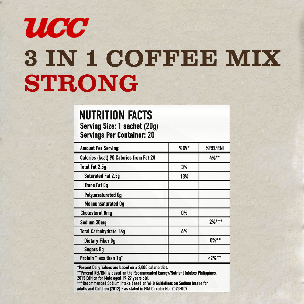 UCC 3-in-1 Coffee Strong Box (20g x 10)