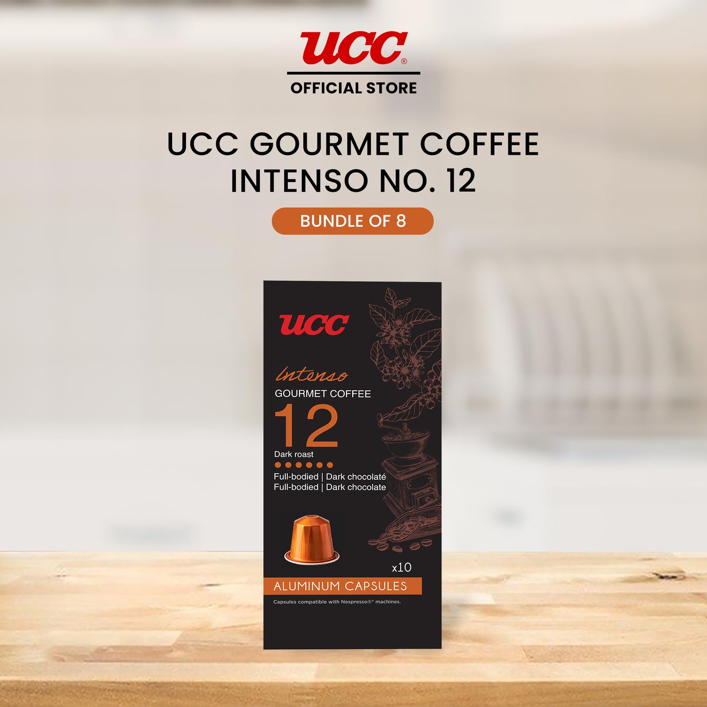 UCC Gourmet Coffee Intenso No. 12 - Buy 6, Get 2 FREE (Bundle of 8)