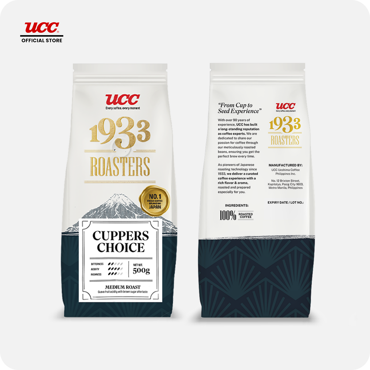 UCC 1933 Roasters Cuppers Choice 500g (Bundle of 2)