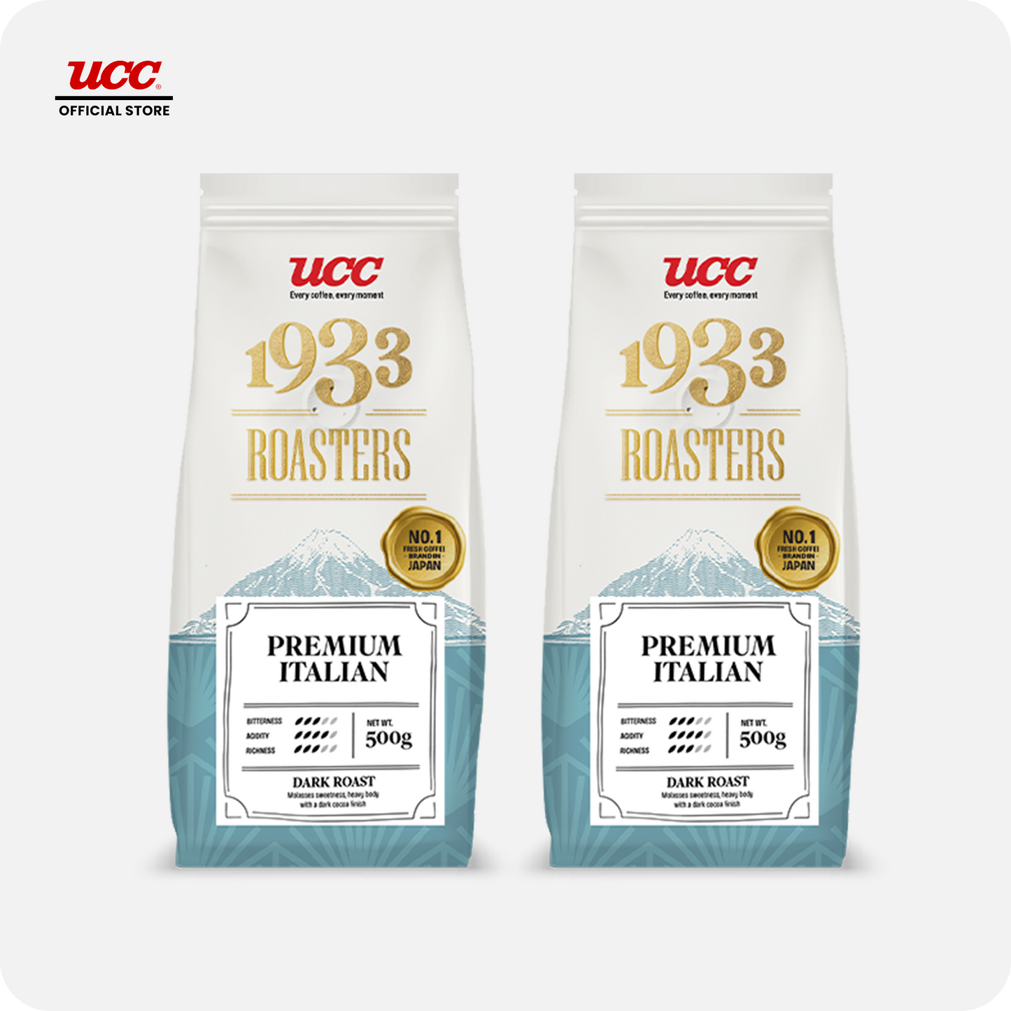 UCC 1933 Roasters Premium Italian 500g (Bundle of 2)