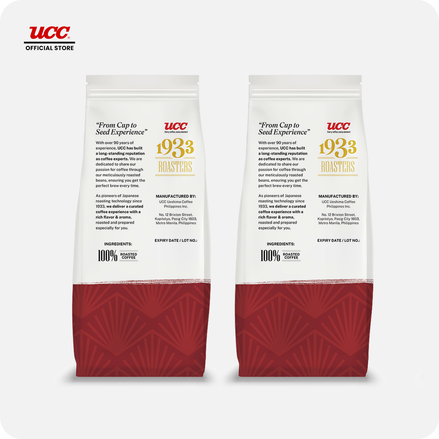 UCC 1933 Roasters Rich & Fruity Blend 500g (Bundle of 2)