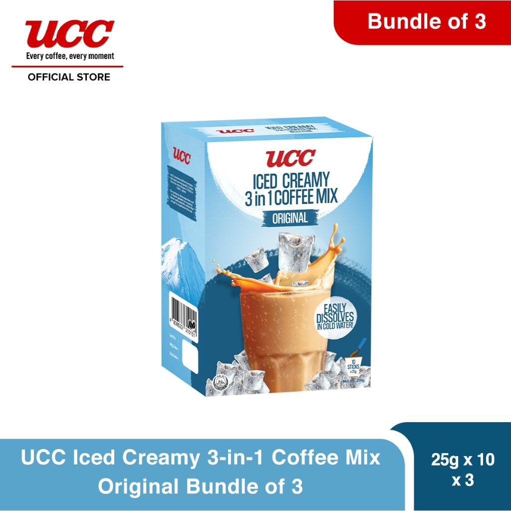 UCC Iced Creamy 3-in-1 Coffee Mix (Bundle of 3)