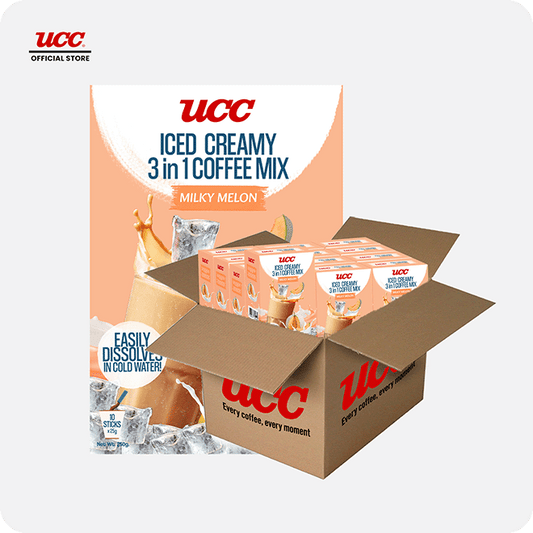 UCC Iced Creamy Fruity Milky Melon 3-in-1 Coffee Mix (Bundle of 12)
