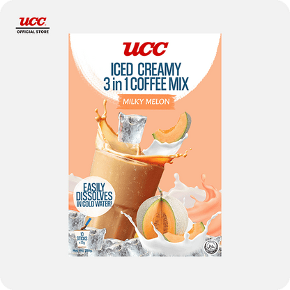 UCC Iced Creamy Fruity Milky Melon 3-in-1 Coffee Mix (Bundle of 12)