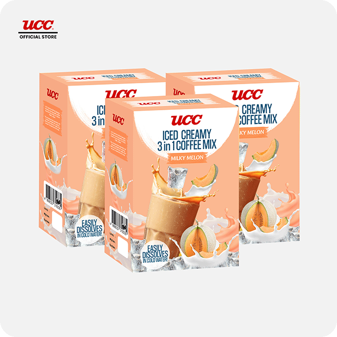 UCC Iced Creamy Fruity Milky Melon 3-in-1 Coffee Mix (Bundle of 3)
