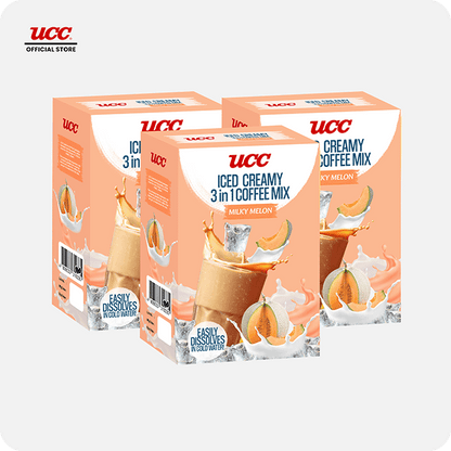 UCC Iced Creamy Fruity Milky Melon 3-in-1 Coffee Mix (Bundle of 3)