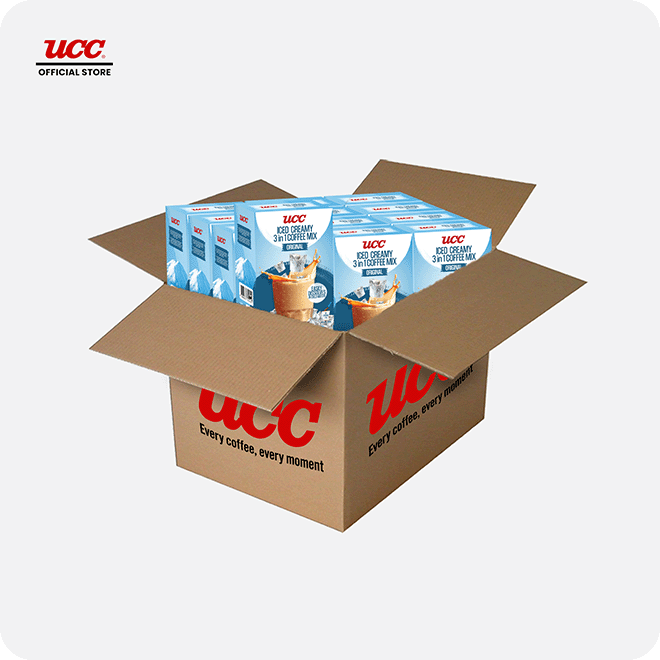 UCC Iced Creamy 3-in-1 Coffee Mix (Bundle of 12) with Free UCC Sumiyaki Instant Coffee 100g