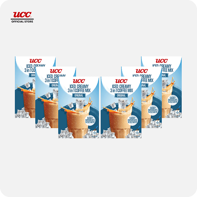 UCC Iced Creamy 3-in-1 Coffee Mix 25g x 10 (Bundle of 5) Plus 1 FREE