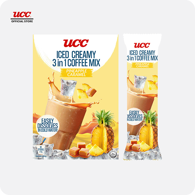 UCC Iced Creamy Fruity Pineapple Caramel 3-in-1 Coffee Mix