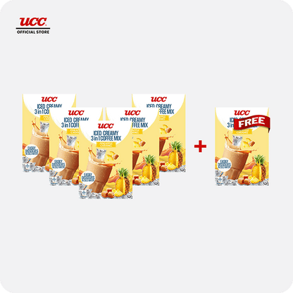 UCC Iced Creamy Fruity Pineapple Caramel 3-in-1 Coffee Mix Buy 5 Get 1 Free (Bundle of 6)