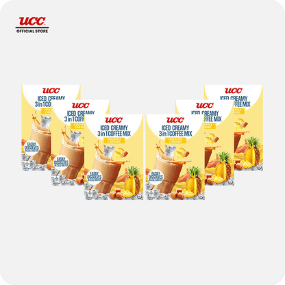 UCC Iced Creamy Fruity Pineapple Caramel 3-in-1 Coffee Mix Buy 5 Get 1 Free (Bundle of 6)