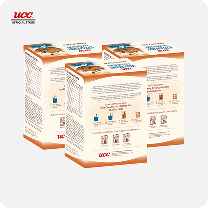 UCC Iced Creamy 3-in-1 Coffee Mix Spanish Latte (Bundle of 3)