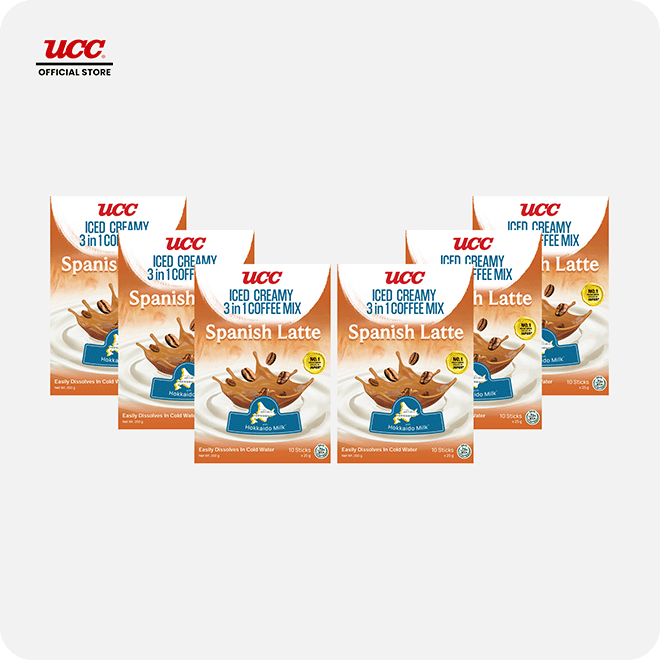 UCC Iced Creamy  3-in-1 Coffee Mix Spanish Latte Buy 5 Get 1 Free (Bundle of 6)