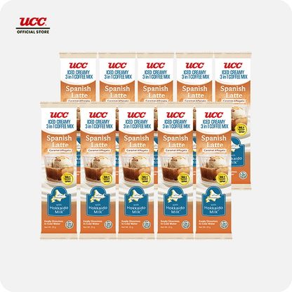 UCC Iced Creamy  3-in-1 Coffee Mix Spanish Latte Caramel Affogato