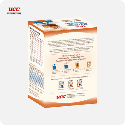 UCC Iced Creamy  3-in-1 Coffee Mix Spanish Latte Caramel Affogato