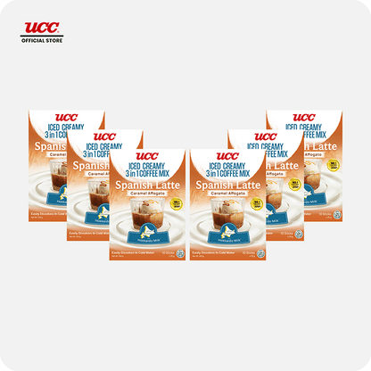 UCC Iced Creamy  3-in-1 Coffee Mix Spanish Latte Caramel Affogato Buy 5 Get 1 Free (Bundle of 6)