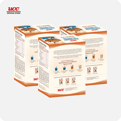 UCC Iced Creamy 3-in-1 Coffee Mix Spanish Latte Coconut (Bundle of 3)