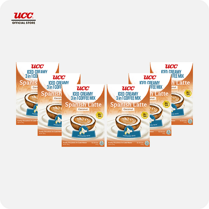 UCC Iced Creamy  3-in-1 Coffee Mix Spanish Latte Coconut Buy 5 Get 1 Free (Bundle of 6)