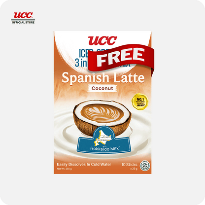 UCC Iced Creamy  3-in-1 Coffee Mix Spanish Latte Coconut Buy 5 Get 1 Free (Bundle of 6)