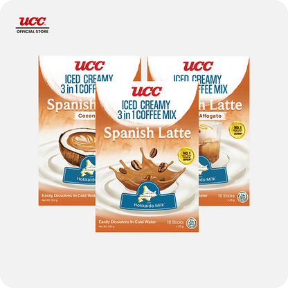 UCC Iced Creamy 3-in-1 Coffee Mix Spanish Latte Complete Collection