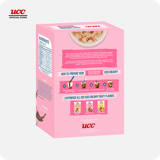 UCC Iced Creamy Fruity Strawberry Chocolate 3-in-1 Coffee Mix