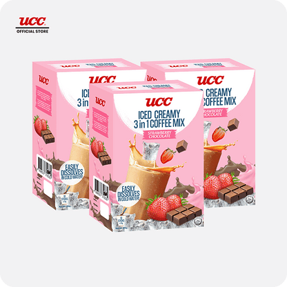 UCC Iced Creamy Fruity Strawberry Chocolate 3-in-1 (Bundle of 3)