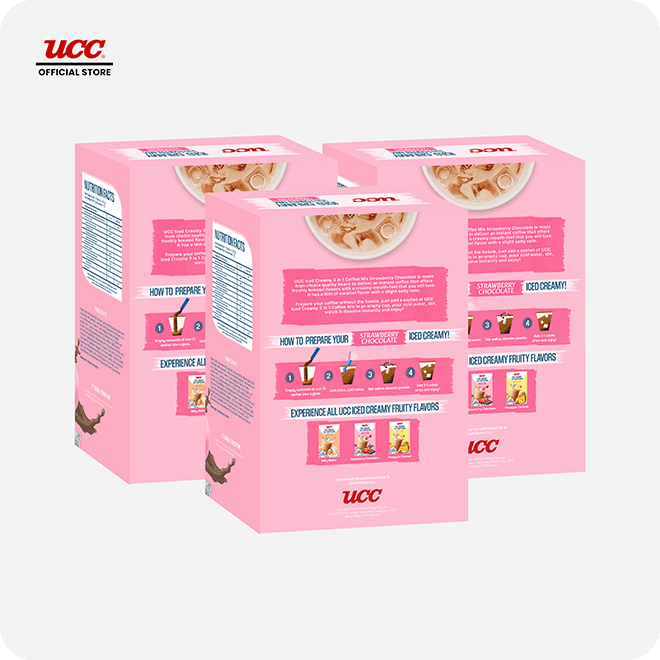 UCC Iced Creamy Fruity Strawberry Chocolate 3-in-1 (Bundle of 3)